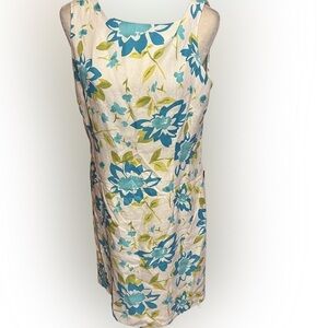 Vintage Madison Studio Linen Floral Dress 12